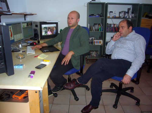 Nello studio di registrazione