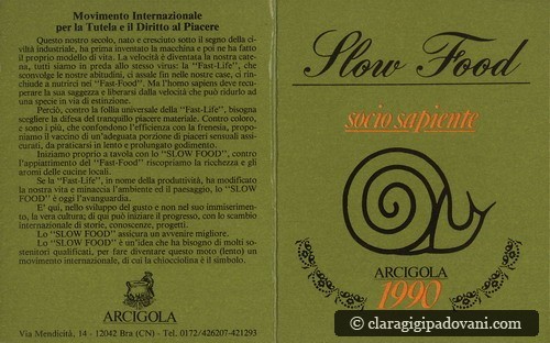 Dal 1990 si chiama Arci Gola Slow Food