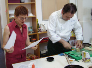 Sul set del libro