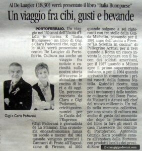 Il servizio sul Tirreno di Livorno dedicato alla nostra presentazione a Portoferraio