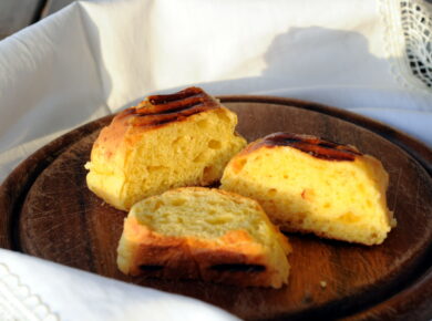 La focaccia salata al formaggio di Orvieto