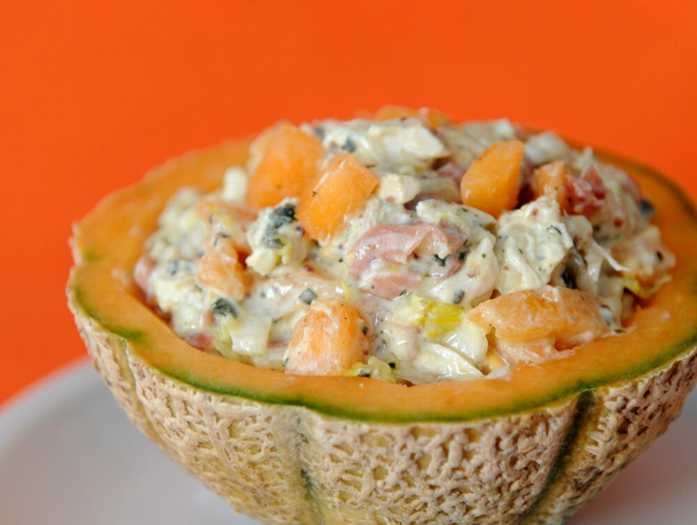 Insalata di pollo e melone