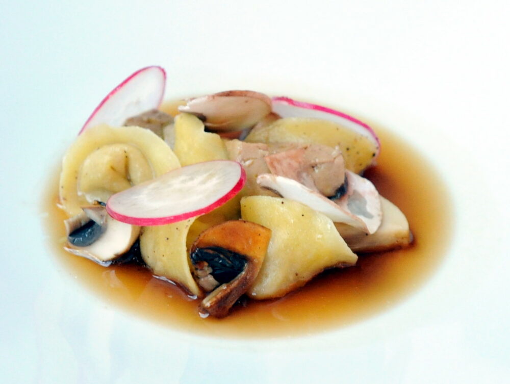 Tortellini di pesce con foie gras