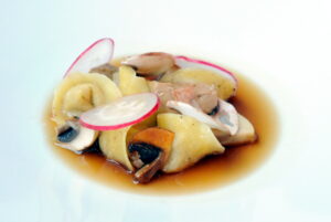 Tortellini di pesce con foie gras