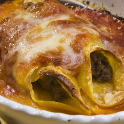 I cannelloni della Sora Maria al pasticcio di vitellone