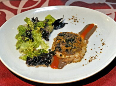 Lavarello del Garda con roveja e capperi fritti