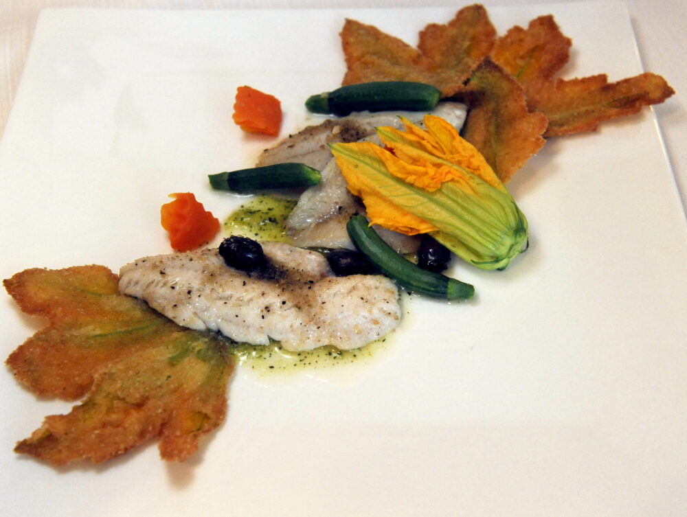 Pesce del Garda in crosta di pane chapaty