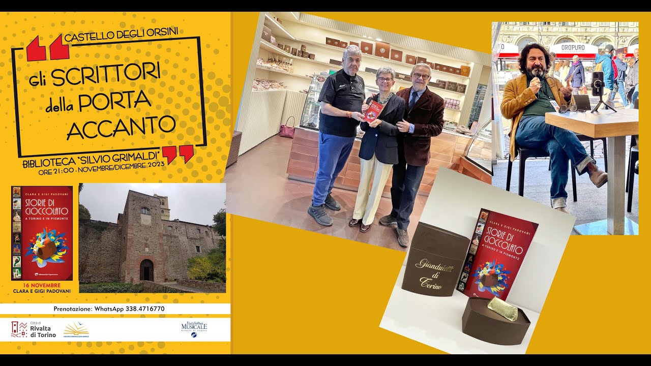 Gli scrittori della porta accanto a Rivalta (To): “Storie di cioccolato a Torino e in Piemonte”