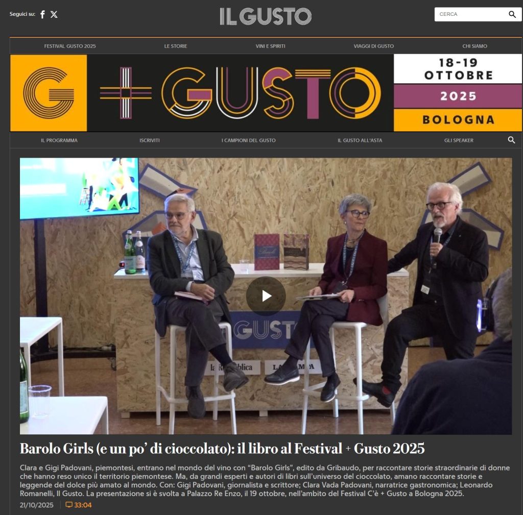 Barolo Girls (e un po’ di cioccolato): il libro al Festival + Gusto 2025
